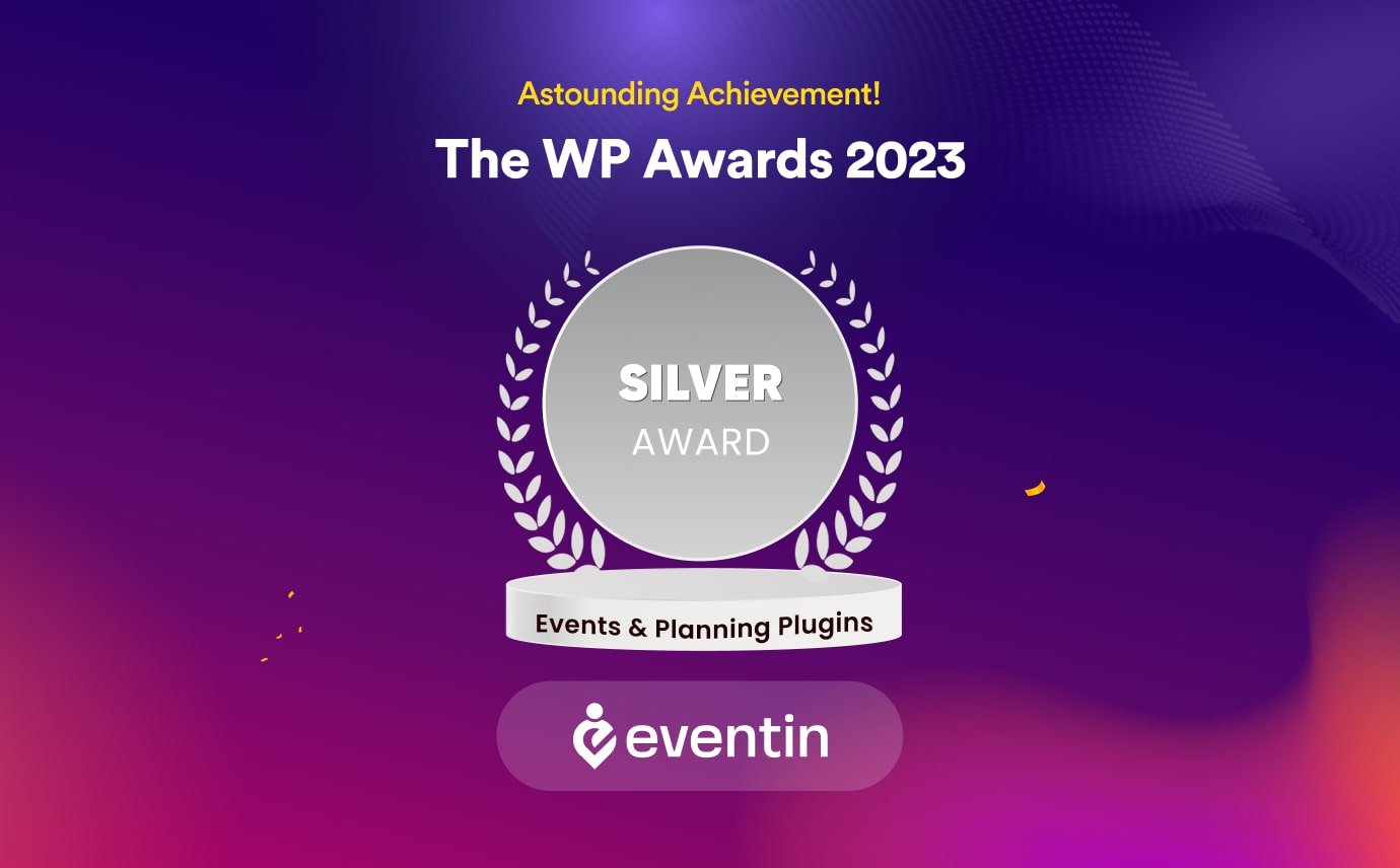 Eventin winning WP Weekly Silver Award 2023