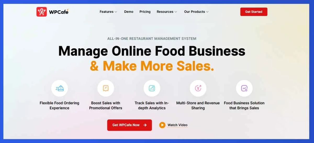 wpcafe restaurant management plugin