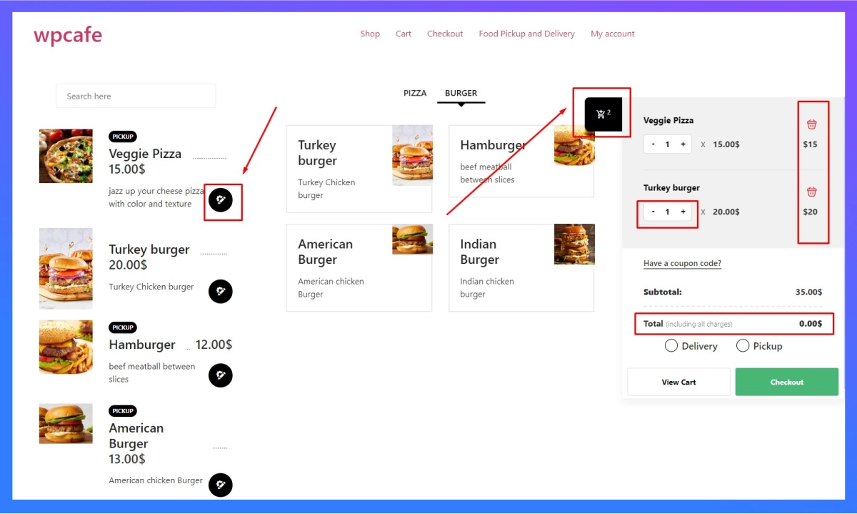 Add Customizable Mini-Cart and Quantity Picker