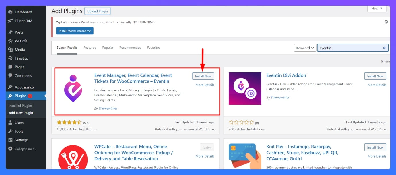 a_photo_on_installing_eventin_and_woocommerce_plugin