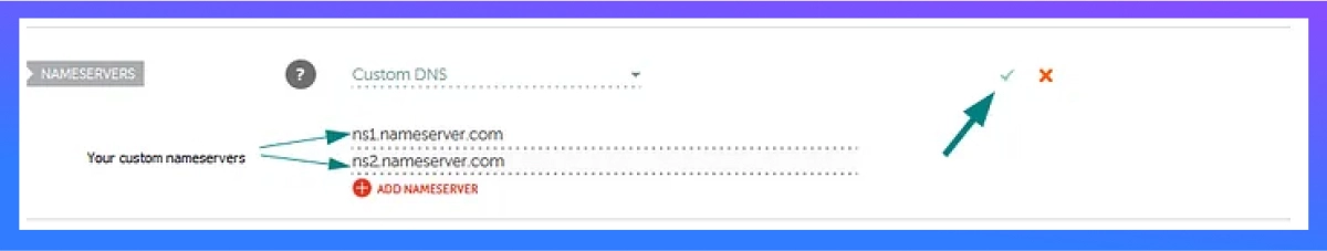 Manage, and selecting “Custom DNS”