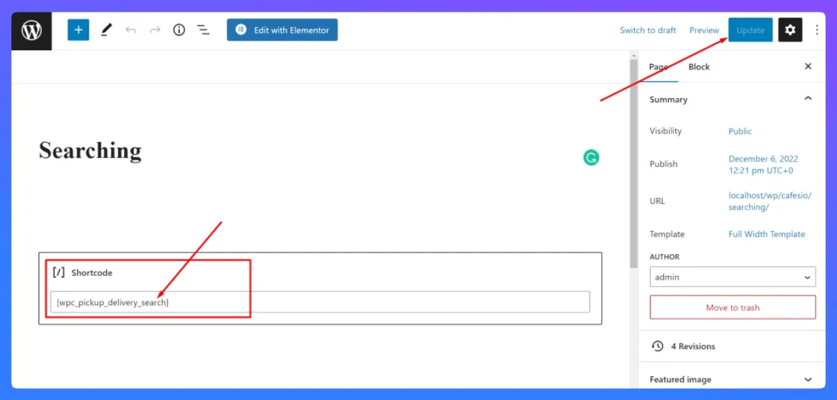 Page Creation with ShortCode