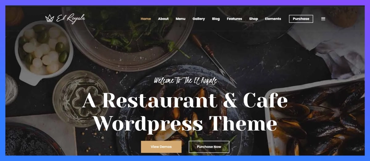 a photo of elroyale restaurant WordPress theme