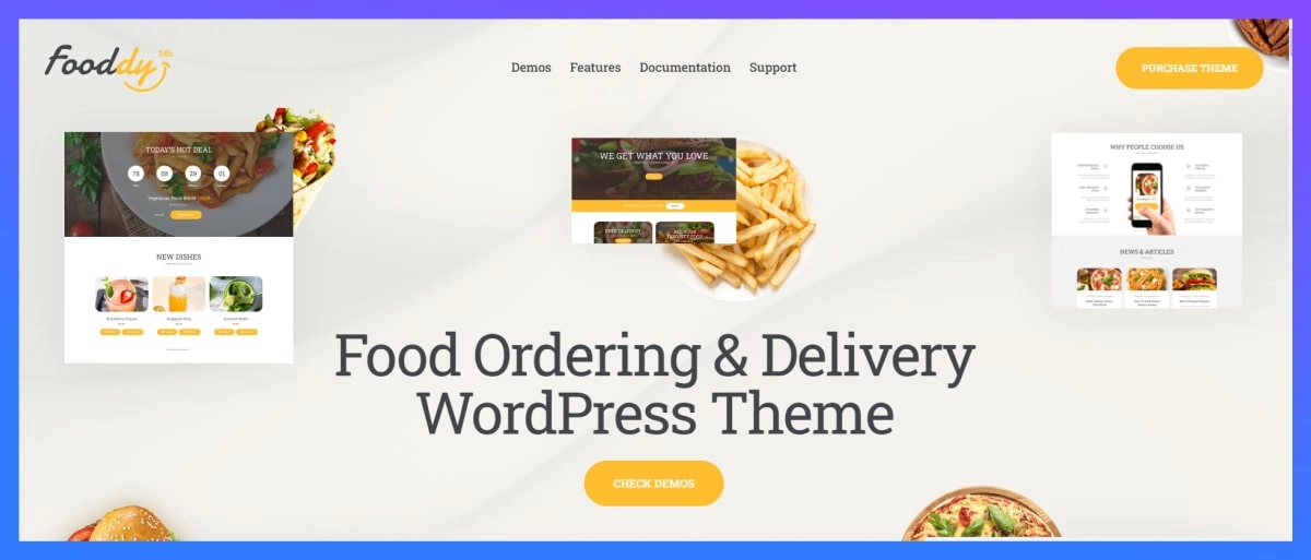 a photo of foody 24 restaurant WordPress theme