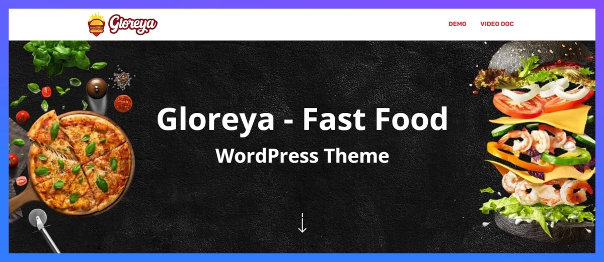 a photo of gloreya restaurant WordPress theme