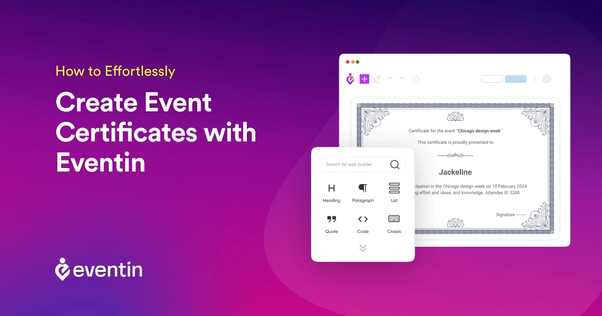 How to Create Event Certificates with Eventin in WordPress