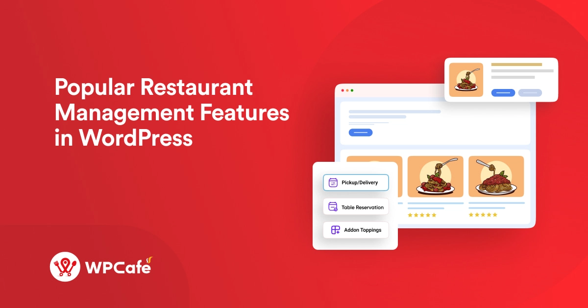 Popular Restaurant Management System Features in WordPress