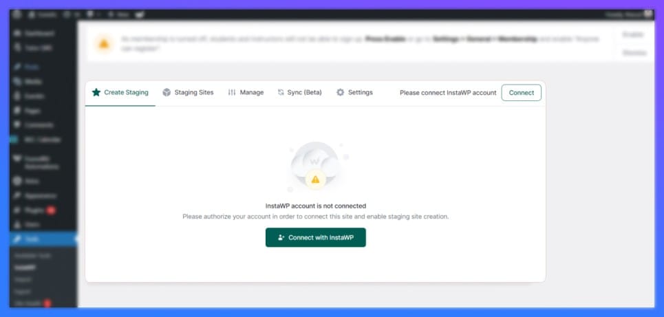 InstaWP_Connect_dashboard