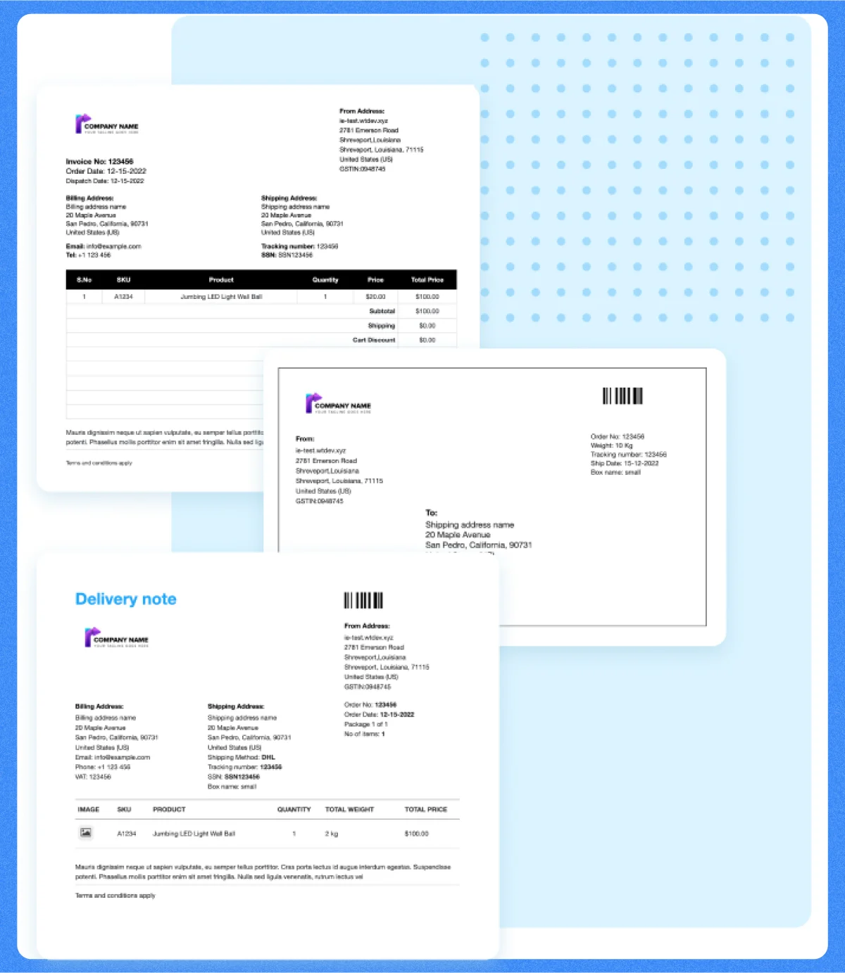 pdf invoices build by webtoffee