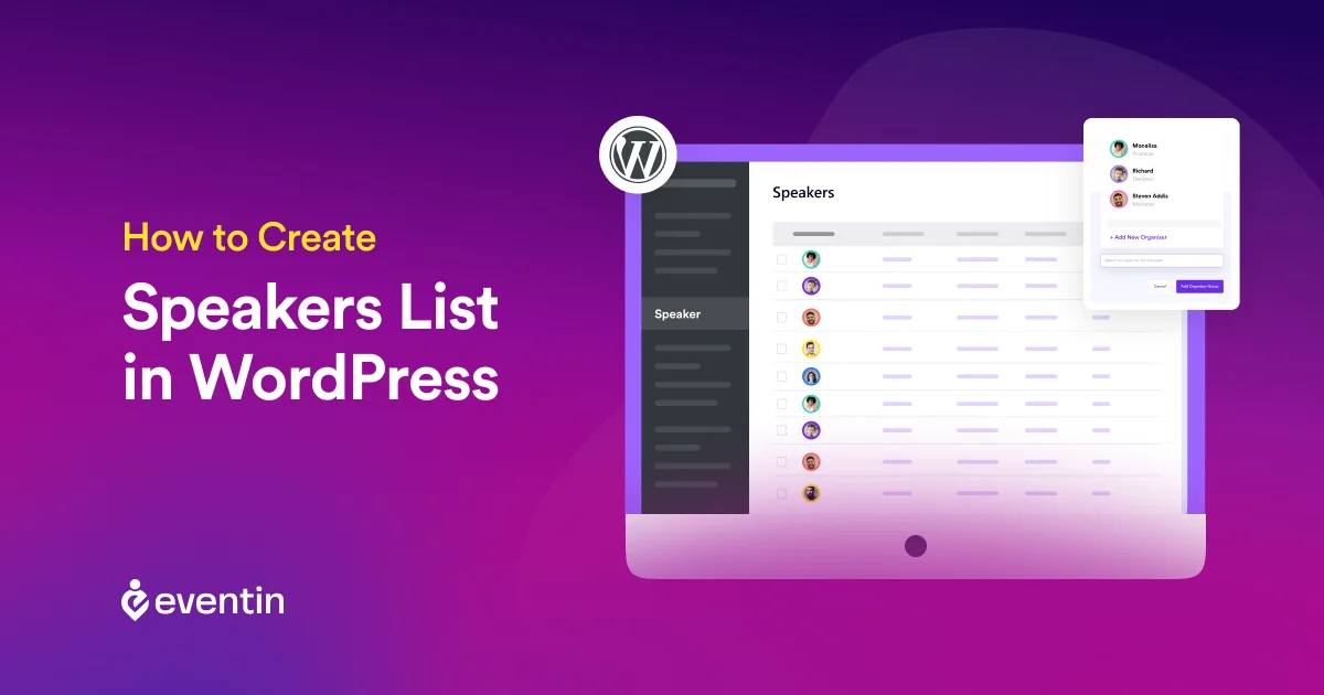 how to create speakers list in wordpress