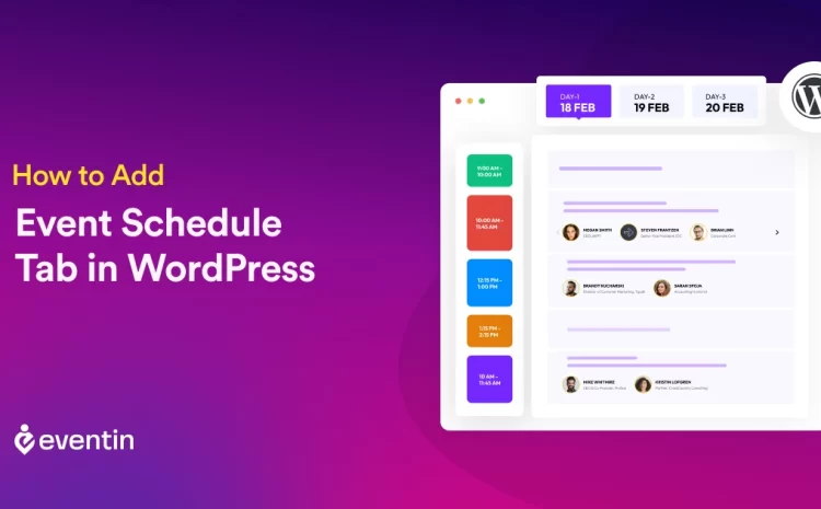 How to Add Event Schedule Tab in WordPress Website