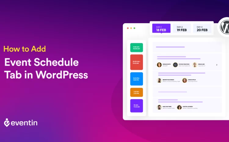  How to Add Event Schedule Tab in WordPress Website