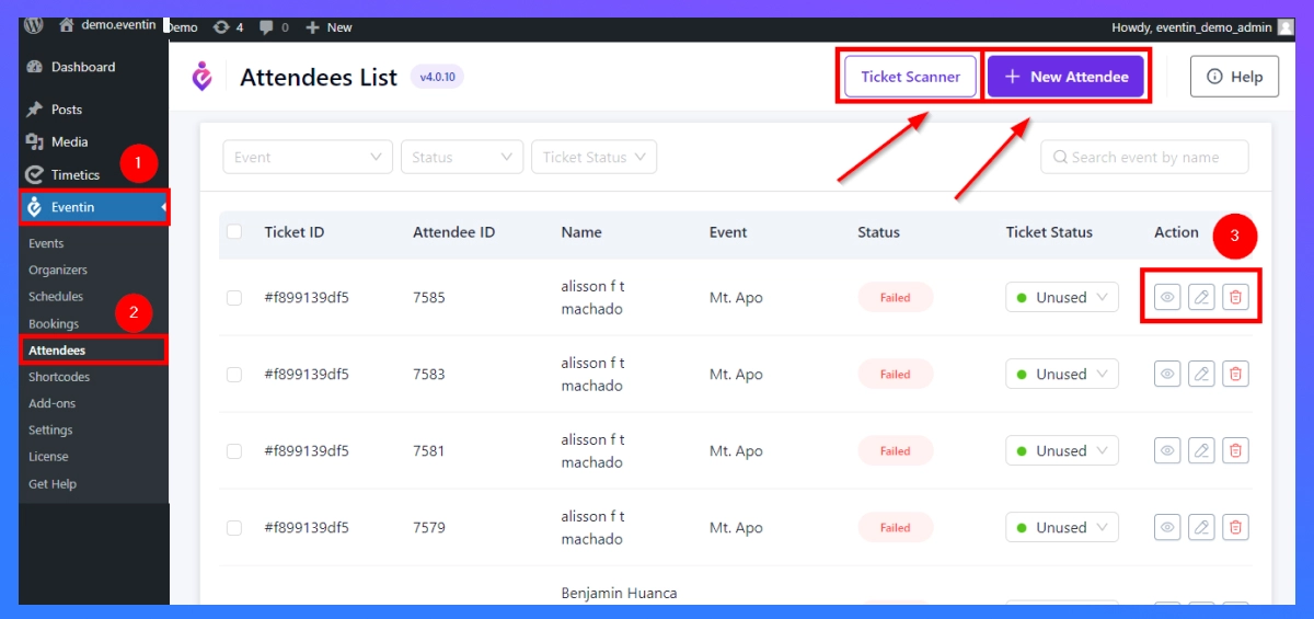 Manage Your Event Attendee List