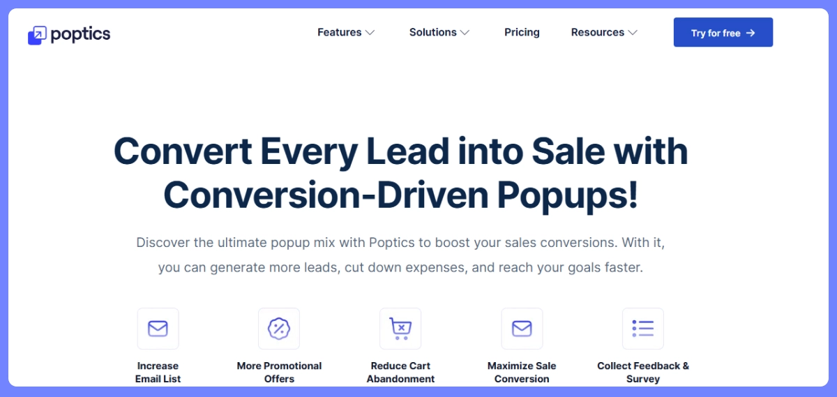 poptics popup builder for wordpress