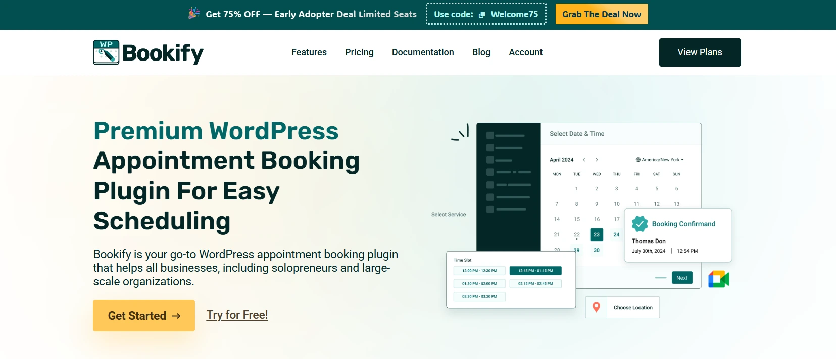 bookify premium wordpress appointment booking plugin