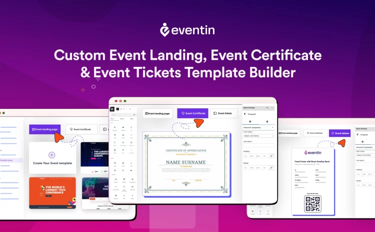  How to Design Custom Event Landing, Event Certificate and Event Tickets for Your Event Management Website