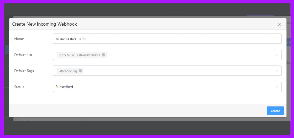 generate new webhook