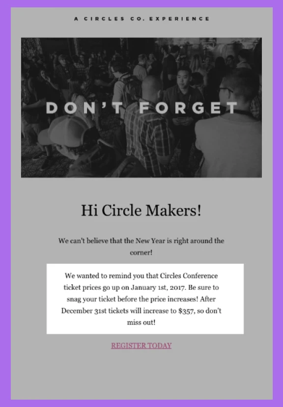 example 1 of effective event promotion