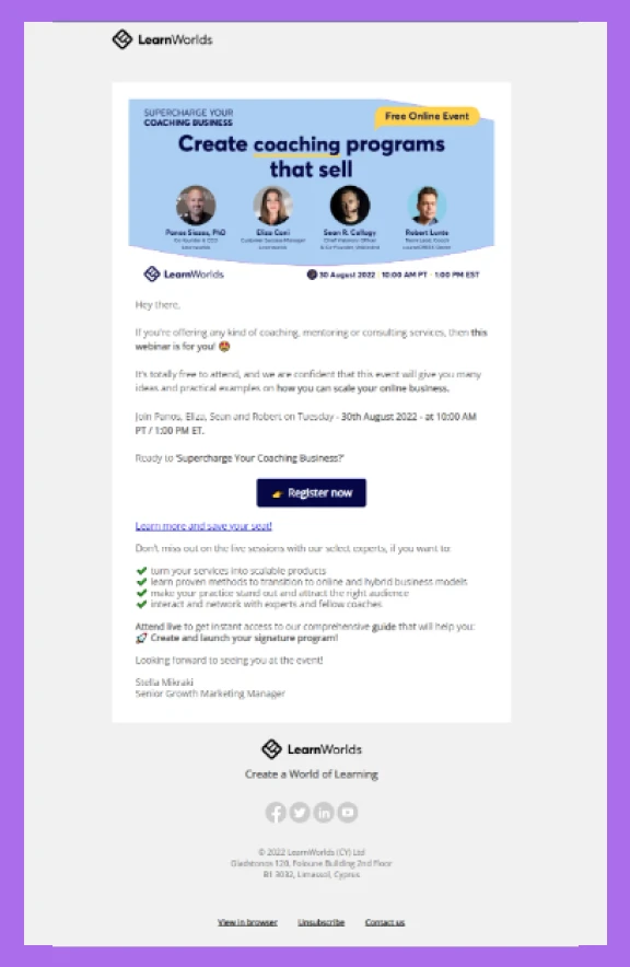 example 2 of effective event promotion strategy