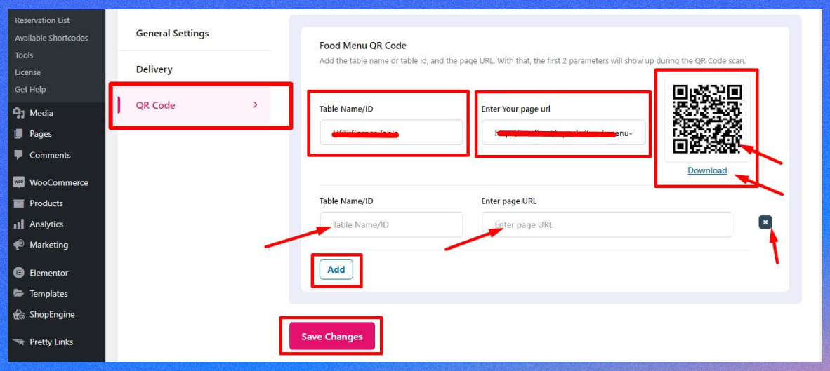 Generate QR codes