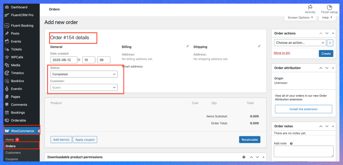 Manage online food orders