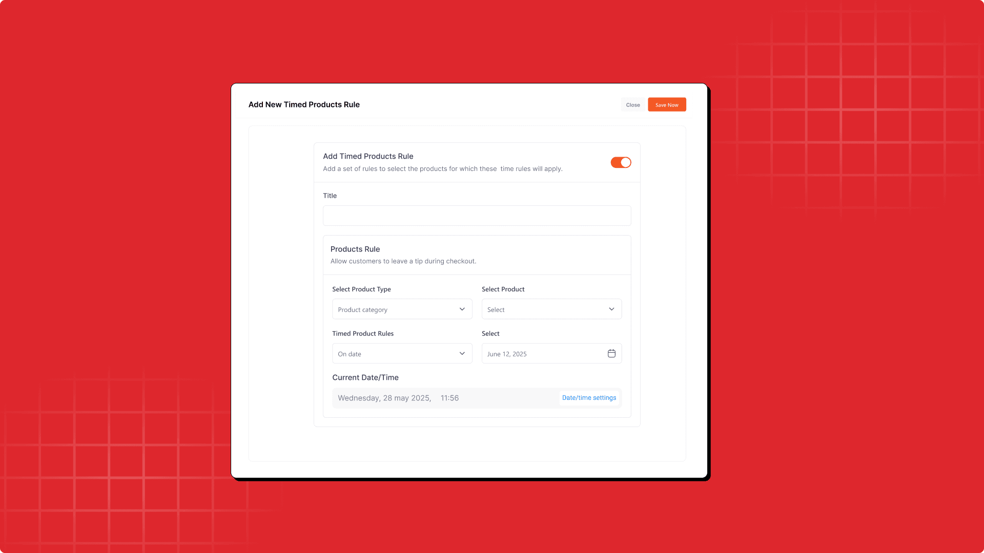 Time and product-based smart discounts (Fixed, Percentage, Standard)