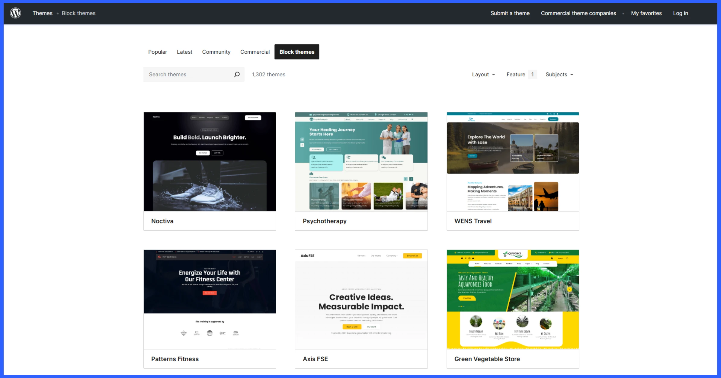Block themes and full site editing