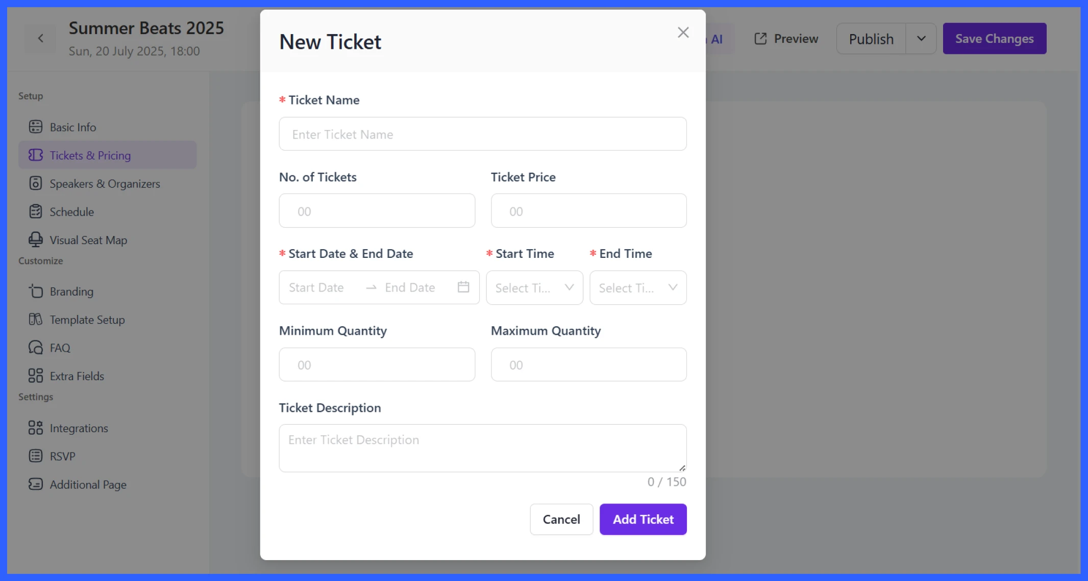 Add new ticket