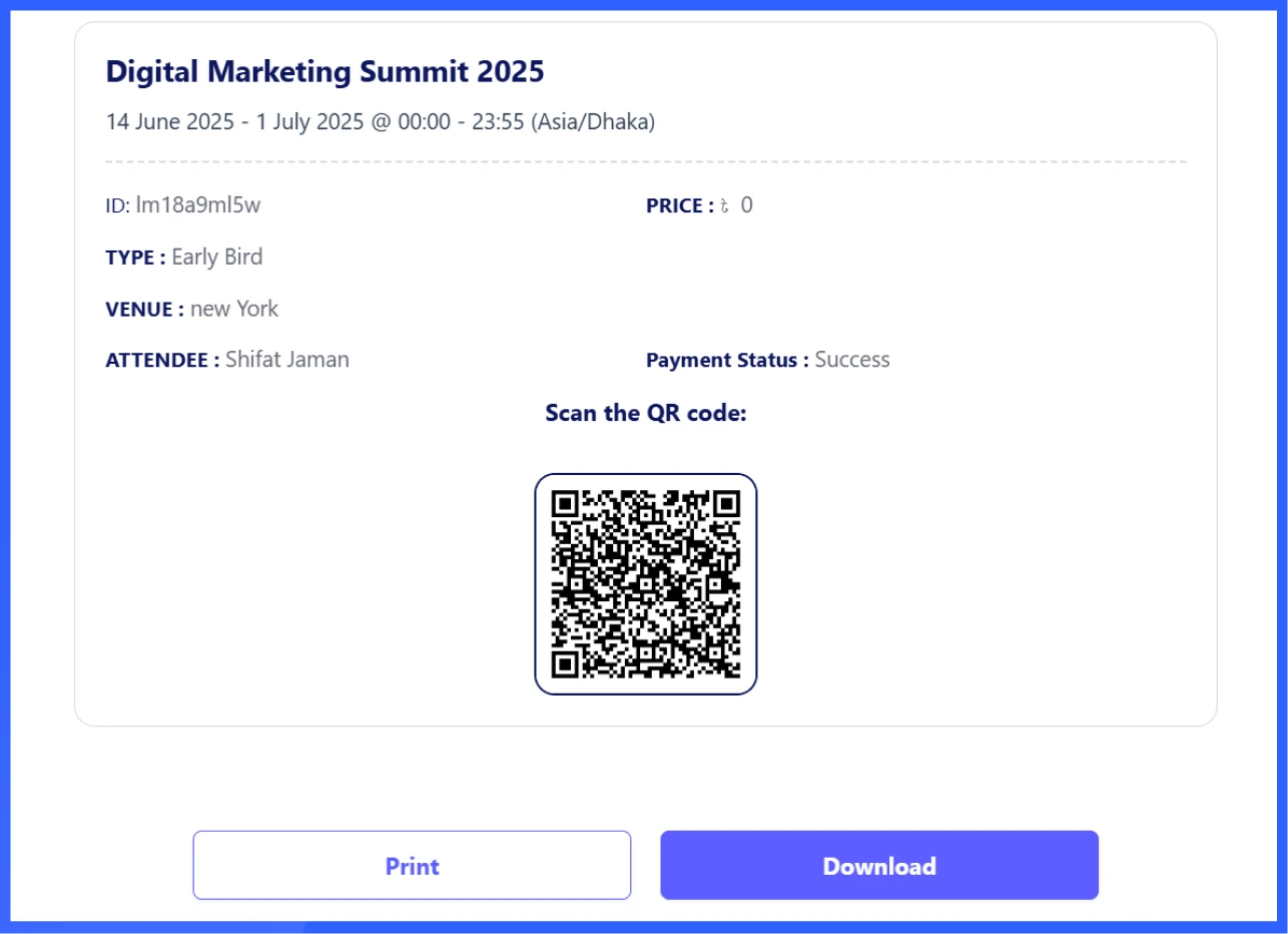 QR code check-in system