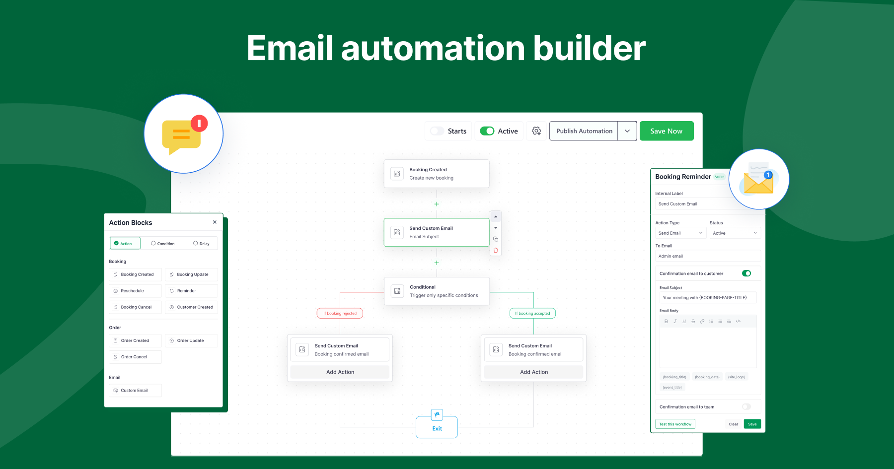 Email automation builder