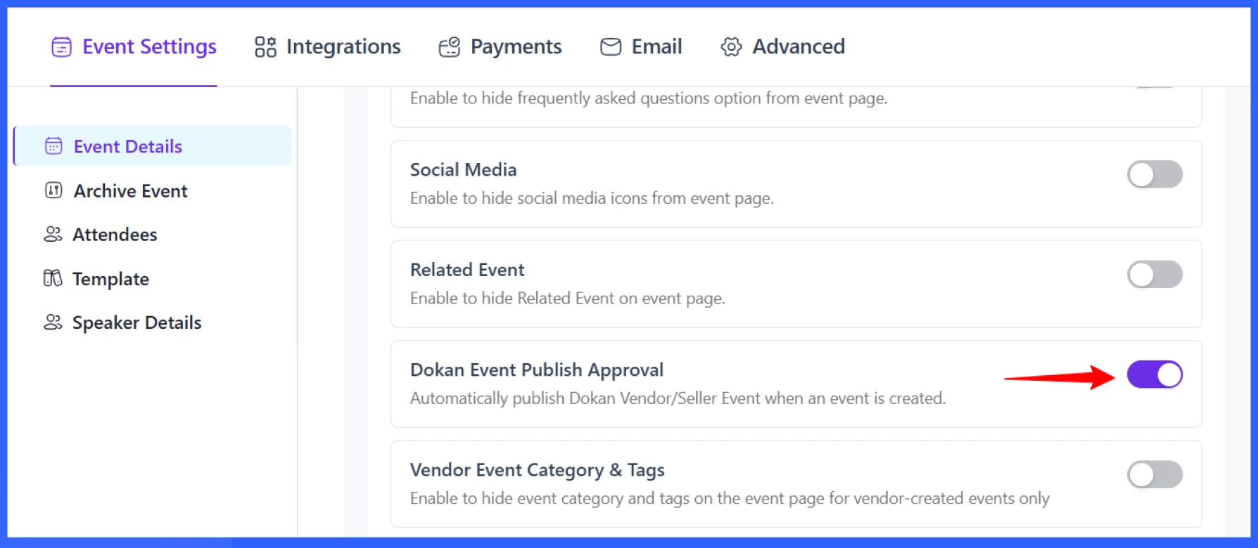 Automatic and manual event publishing