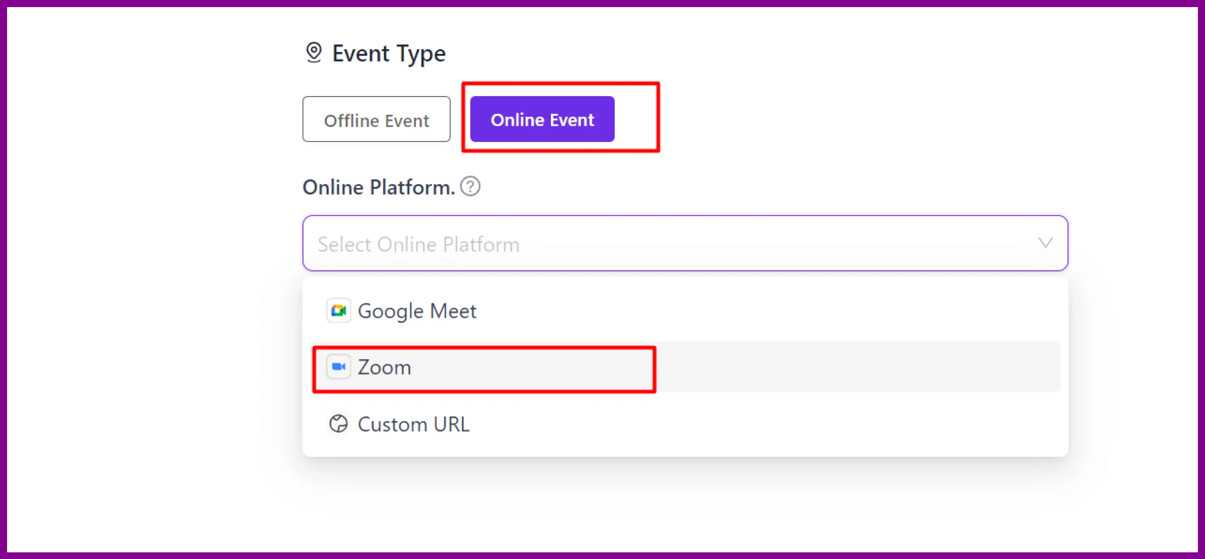 Online & hybrid event support