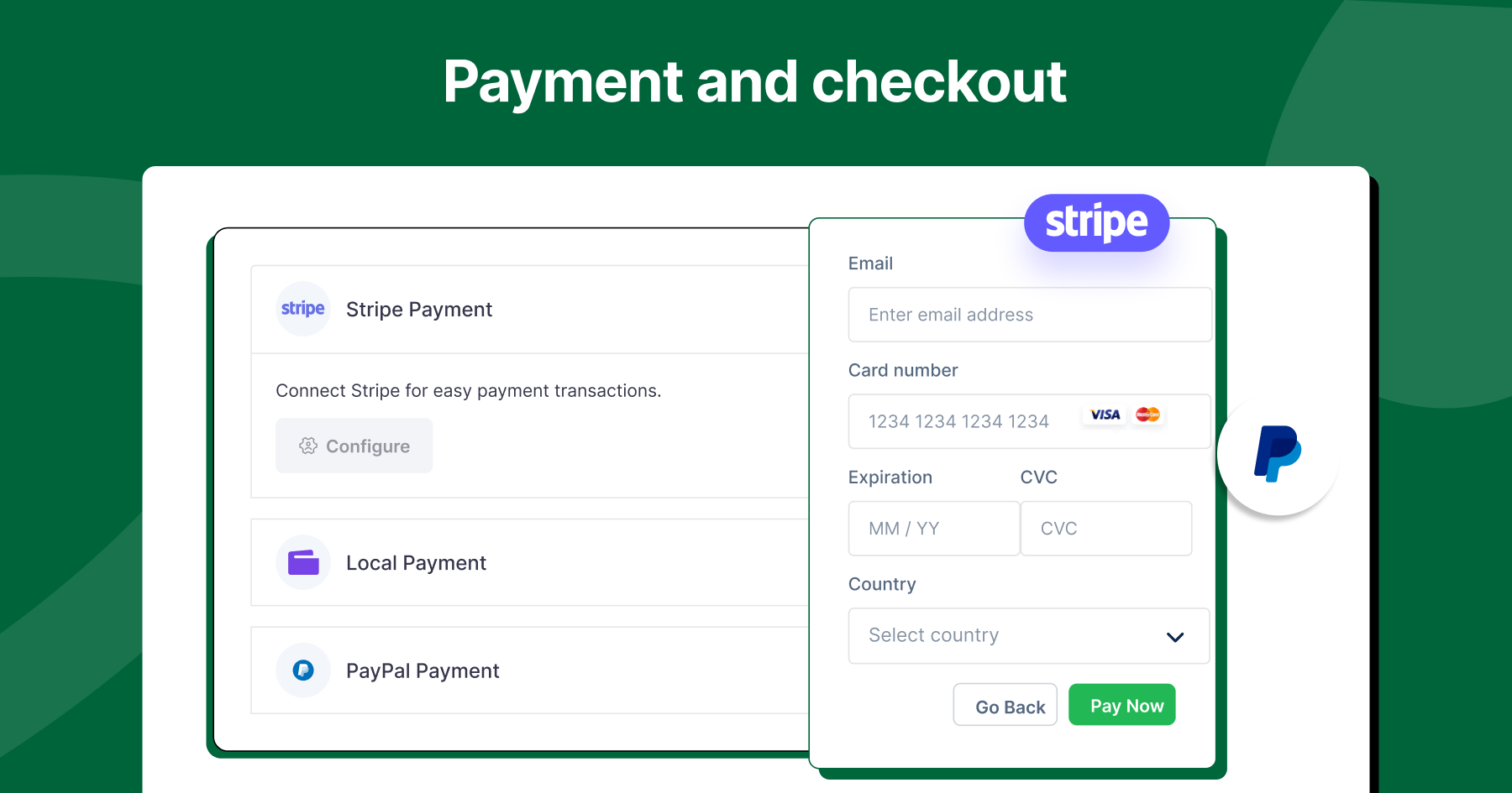 Payment and checkout