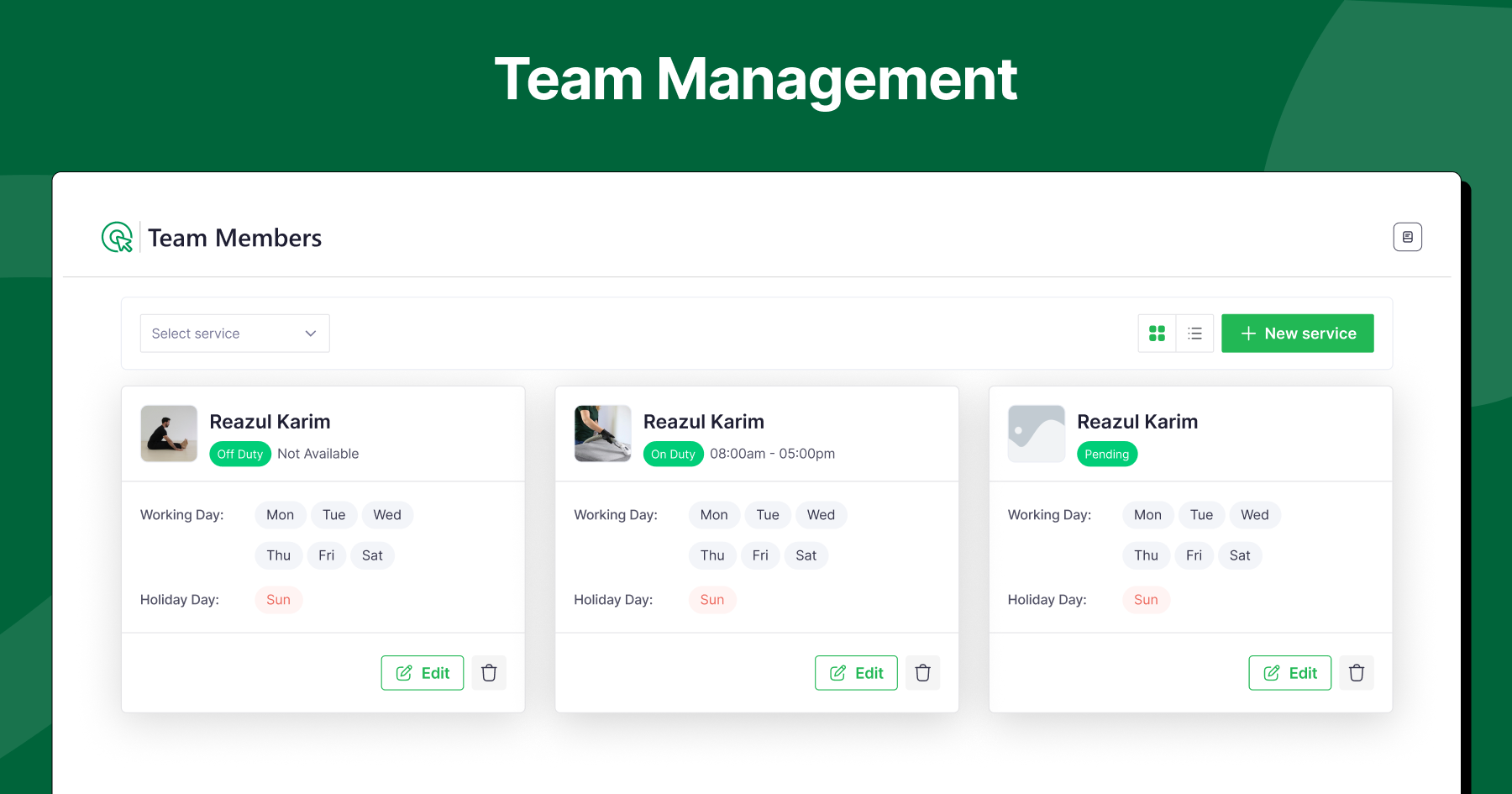 Team management