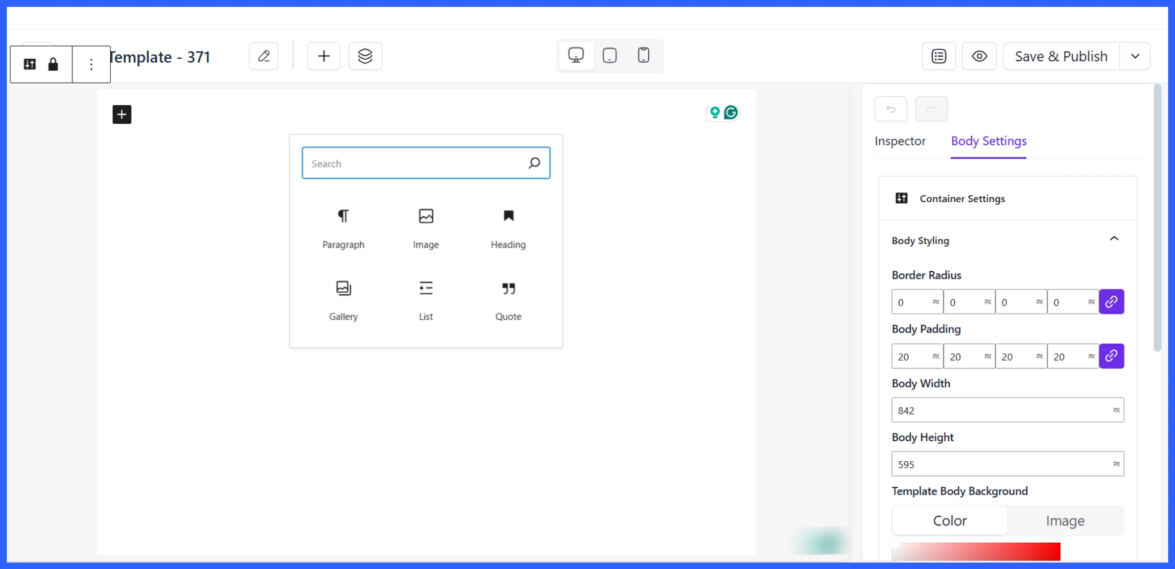 Template Builder