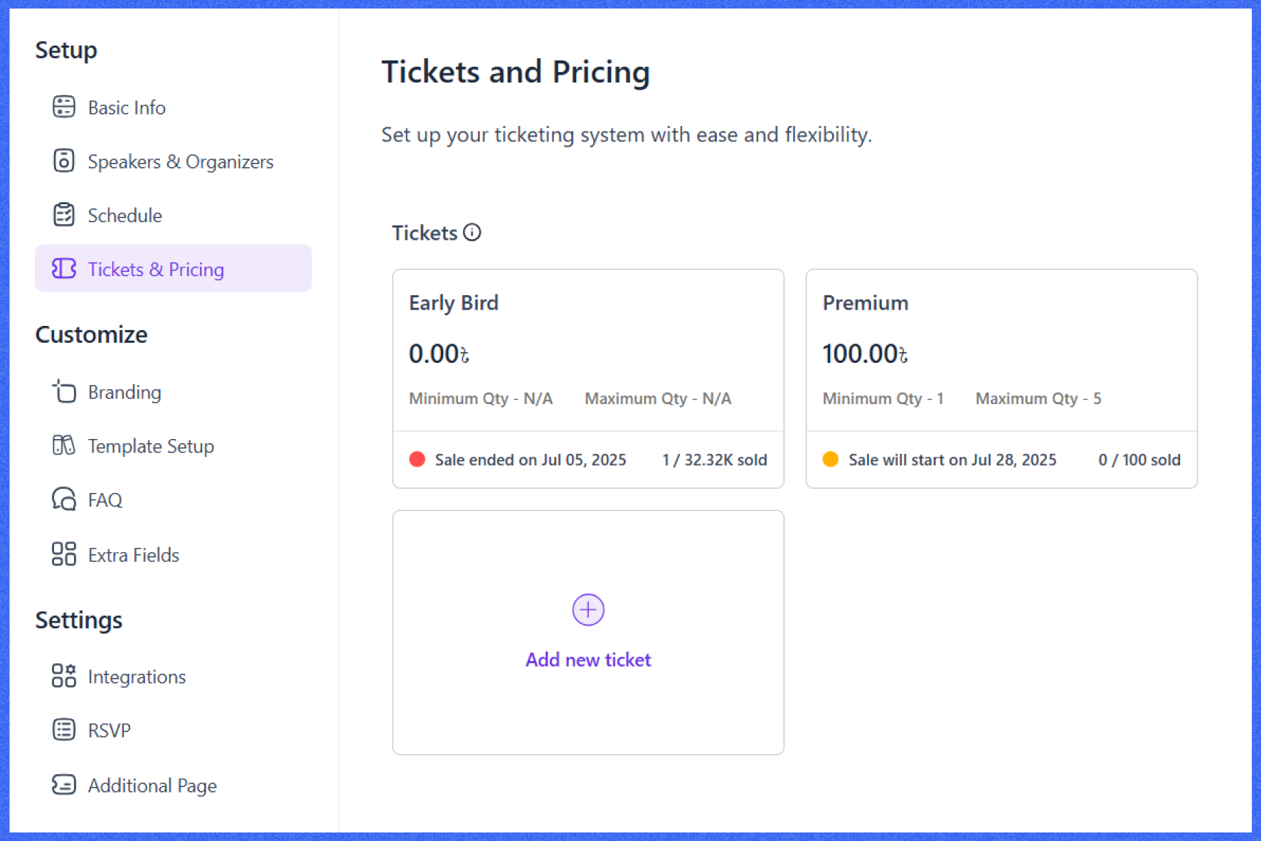 ticket price