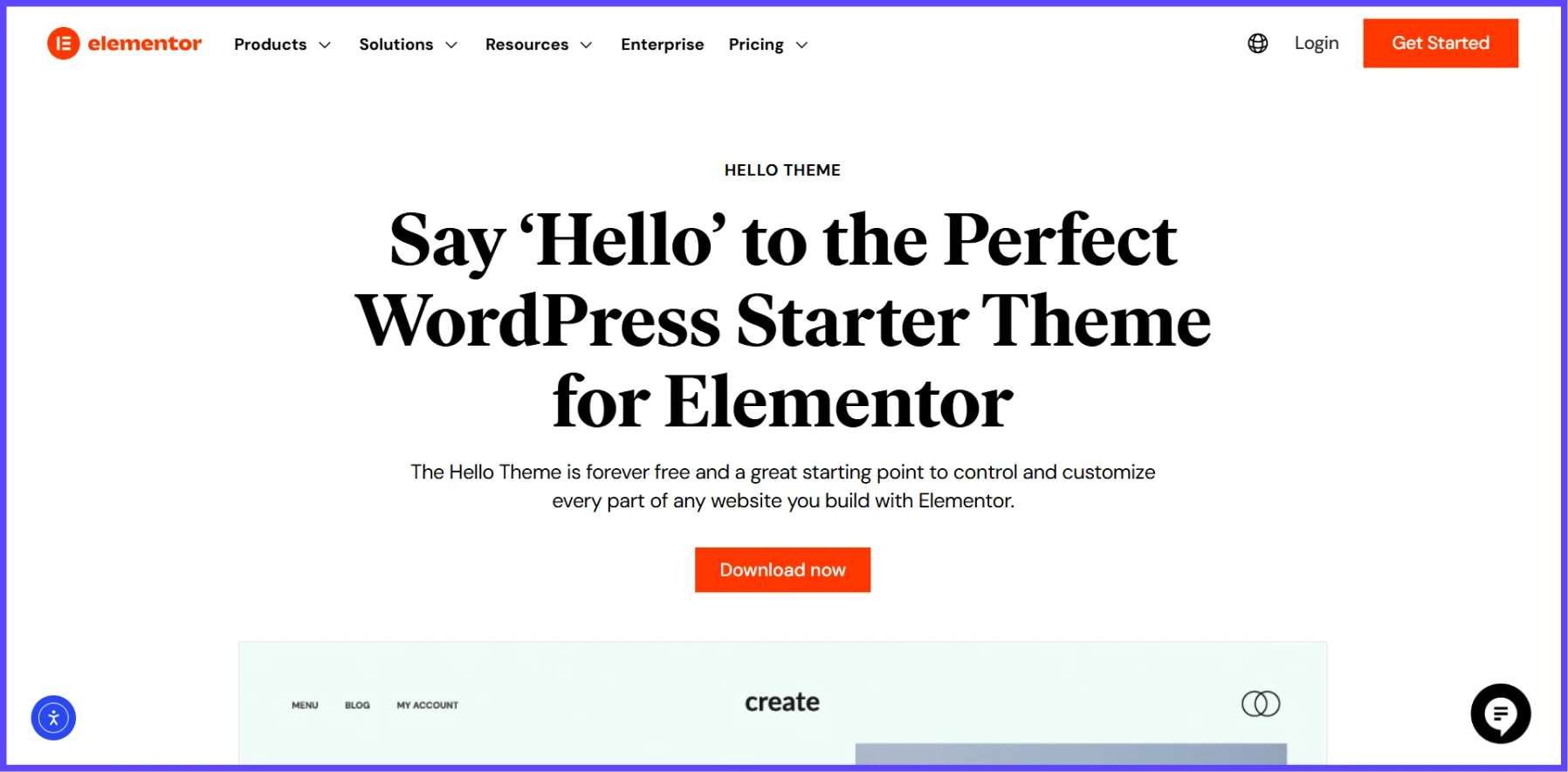 Hello Elementor theme
