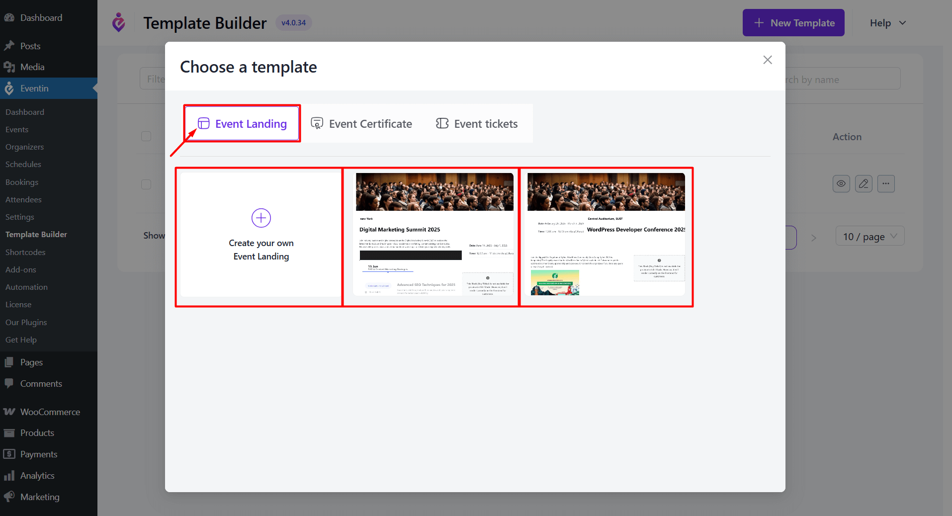 this is the page where it's showing the customizing the landing page