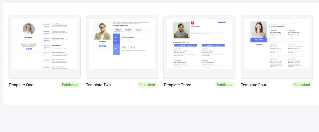 this is the Speakers template or Eventin