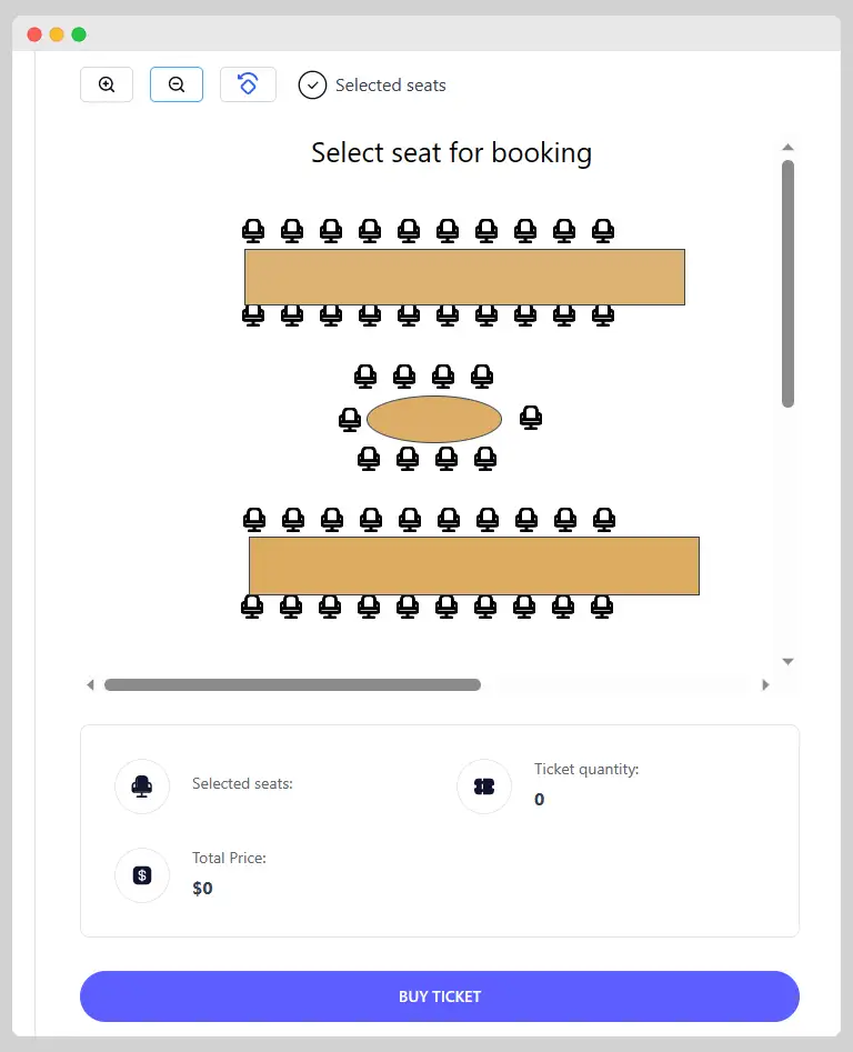 Eventin’s visual seating arrangement