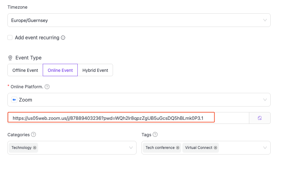 Get the virtual meeting link with Zoom