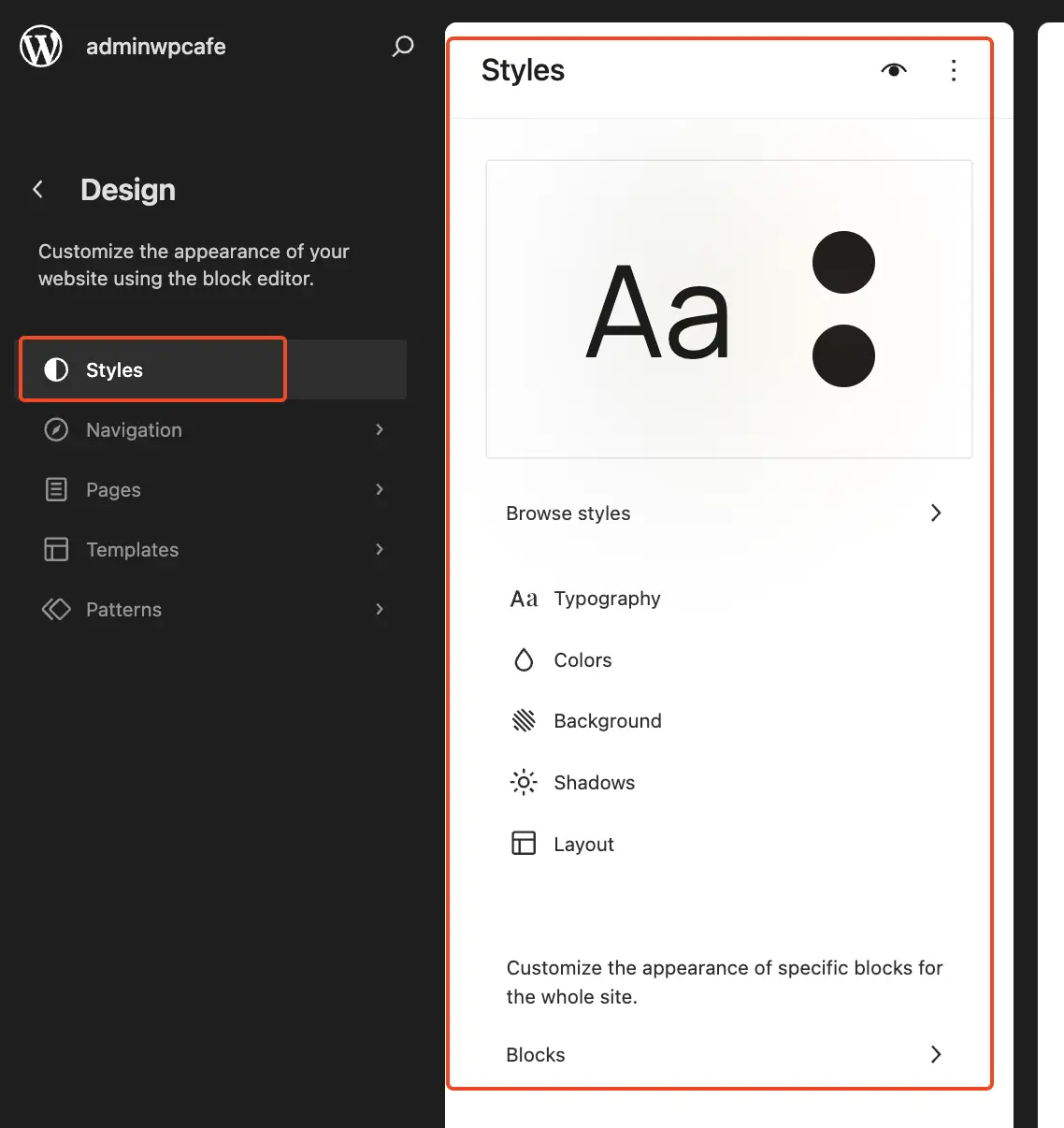 How to use the site editor