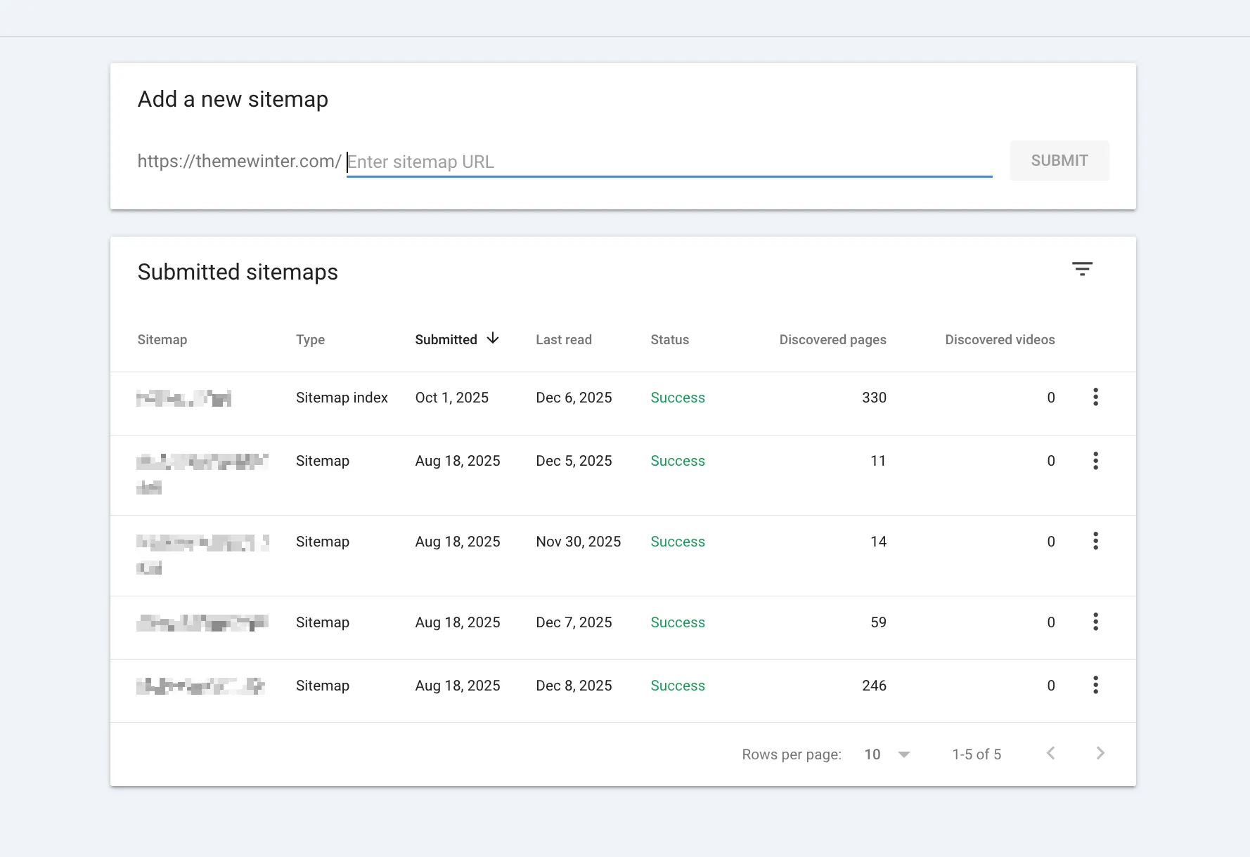Submitting the sitemap for better indexing