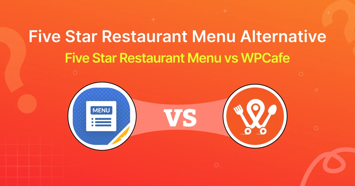 Five Star Resturant Menu vs WPCafe