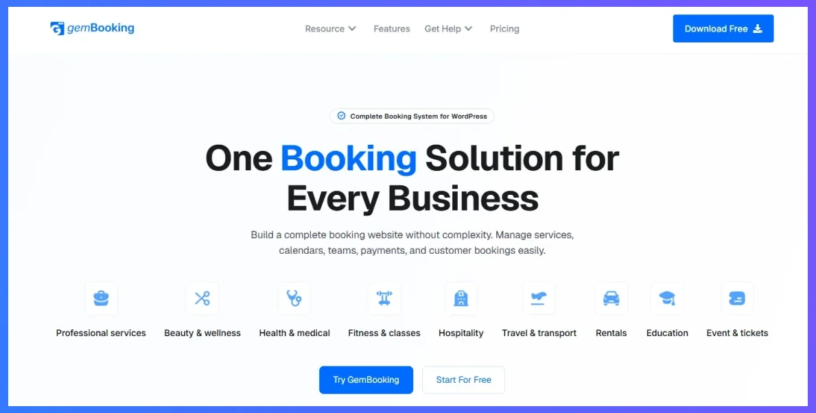 gembooking event management tool