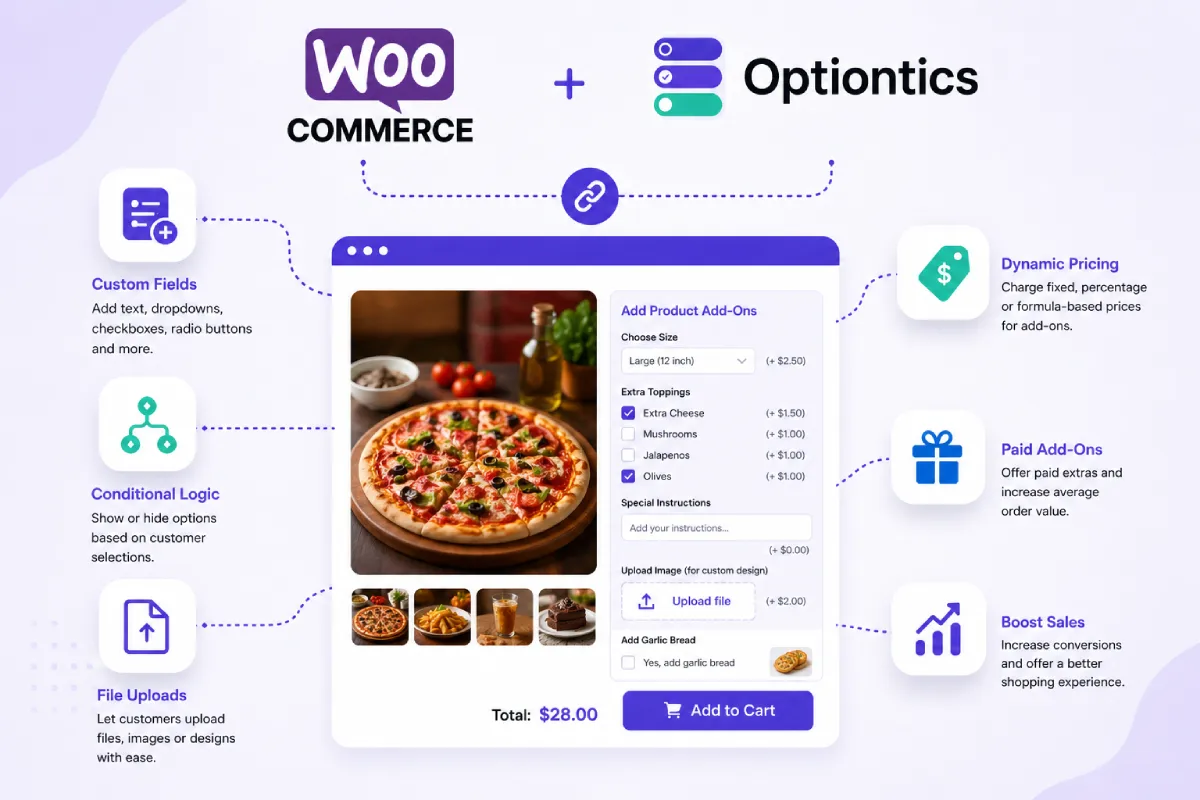 How to Add Product Add-Ons in WooCommerce With Optiontics
