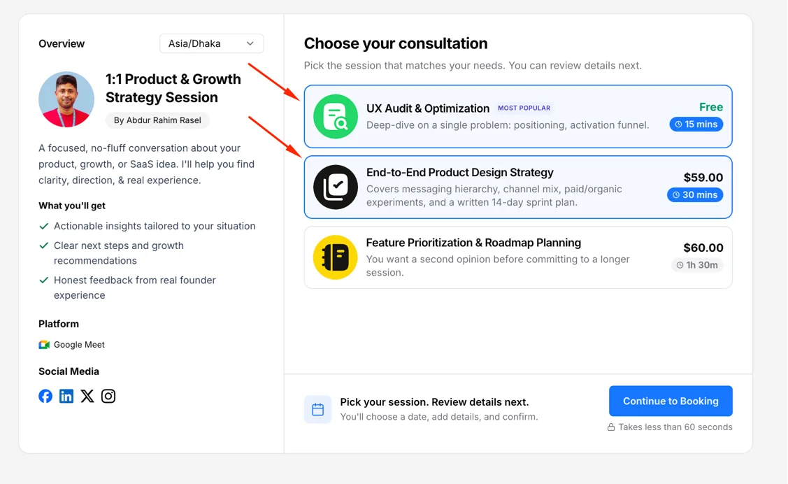 Step 2: The Client Selects a Service