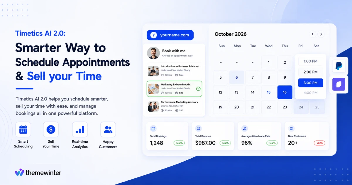 Timetics AI 2.0: A Smarter Way to Schedule Appointments, Sell, and Manage Bookings 