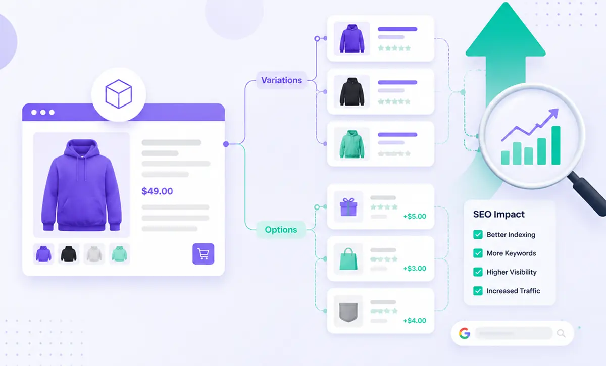 How Product Options and Product Variations Affect SEO