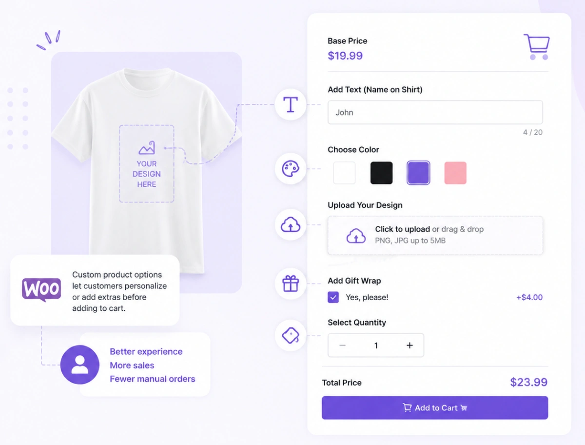 woocommerce custom product options